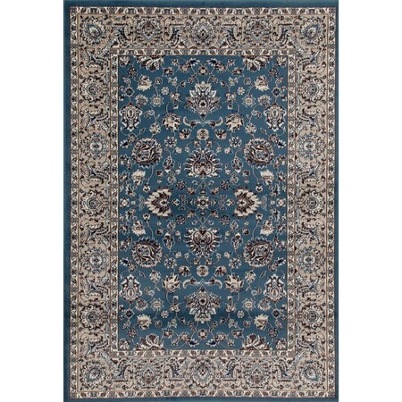 Art Carpet 8 X 10 Ft. Arabella Collection Accustomed Woven Area Rug, Medium Blue 841864101270